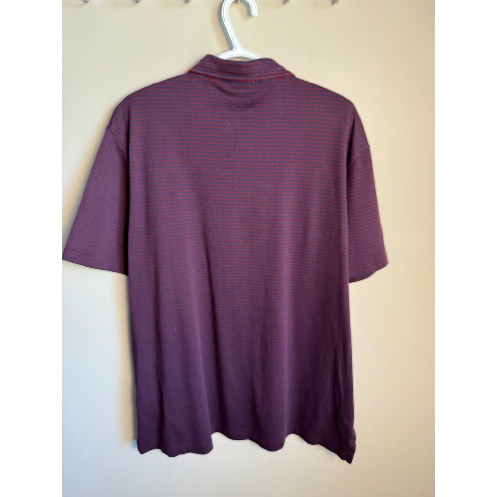Polo Ralph Lauren Mens Burgundy Striped Polo Shirt XL Preppy Classic Nautical - Picture 7 of 13